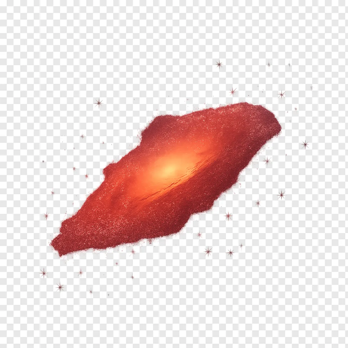 Distant Red Galaxy PNG Transparent Background