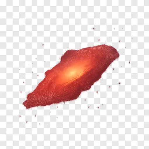Distant Red Galaxy PNG Transparent Background