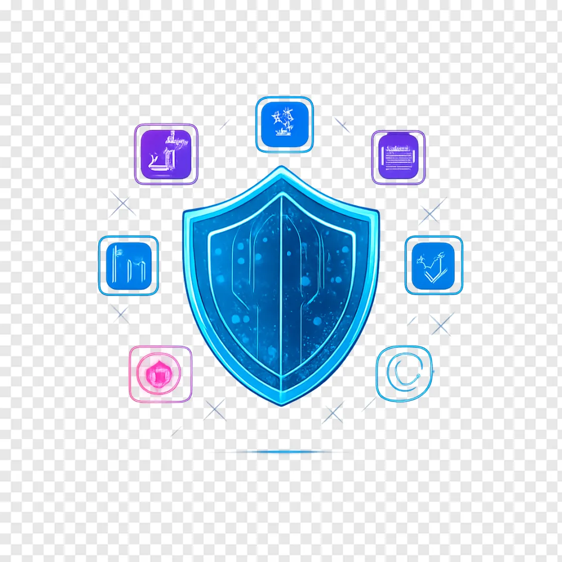 Social Media Shield PNG Transparent Background