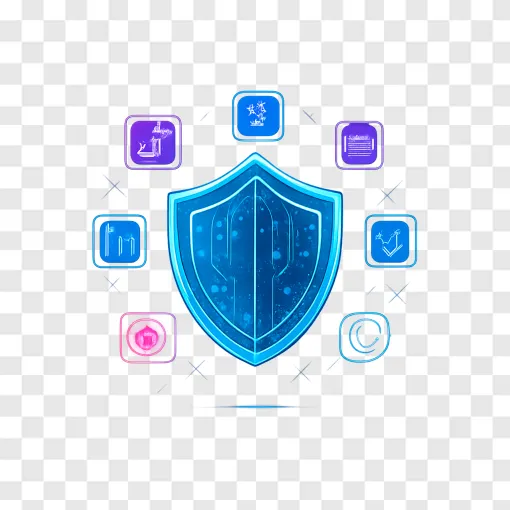 Social Media Shield PNG Transparent Background