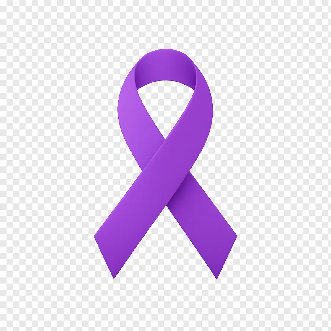 Pancreatic Cancer Awareness Ribbon PNG Transparent Background