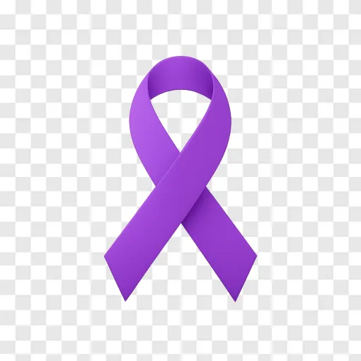Pancreatic Cancer Awareness Ribbon PNG Transparent Background