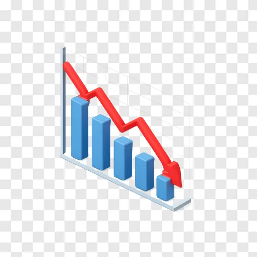 Stock Market Down Trend Chart PNG