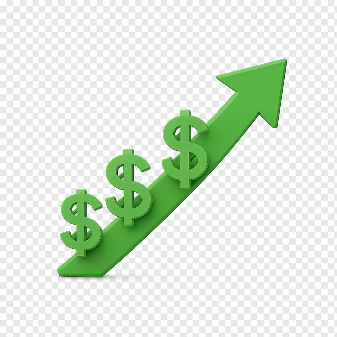 Stock Market Upward Arrow PNG For Financial Design