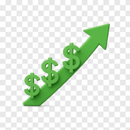 Stock Market Upward Arrow PNG For Financial Design