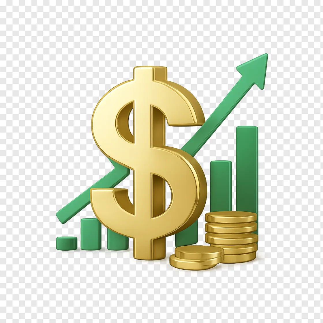 US Dollar Sign Financial Chart PNG