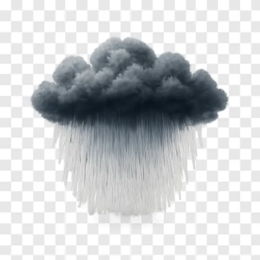 Rain Cloud PNG Element For Weather Designs