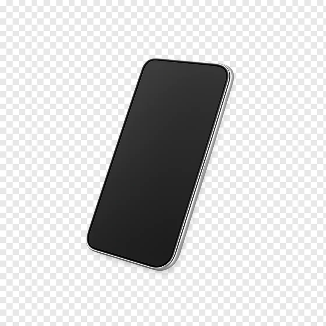 Modern Smartphone Mockup PNG Transparent Background
