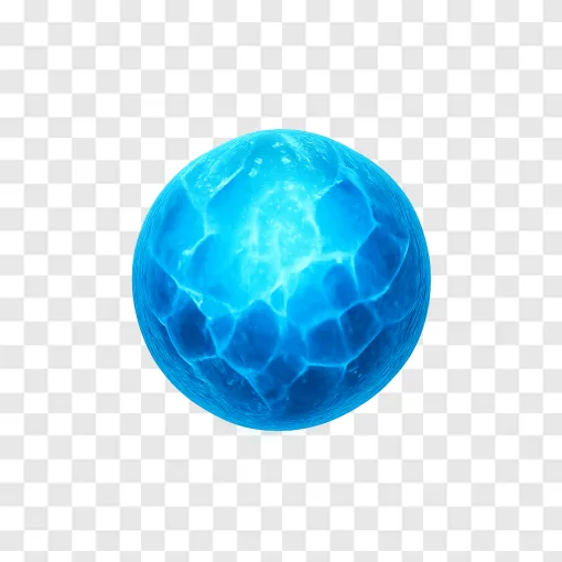 Glowing Ice Planet PNG Graphic For Science Projects
