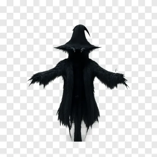 Spooky Scarecrow In Corn Field PNG