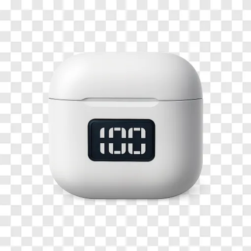 Smart Earbuds Case With Display PNG Image For Tech Designs