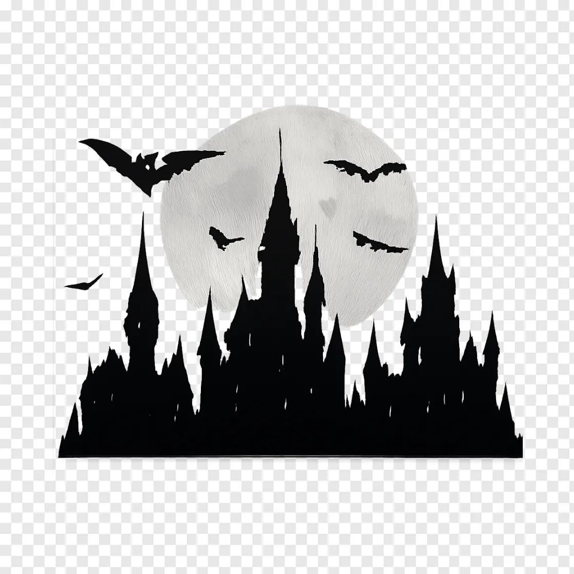 Vampire City Skyline PNG Transparent Image