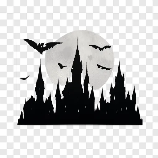 Vampire City Skyline PNG Transparent Image
