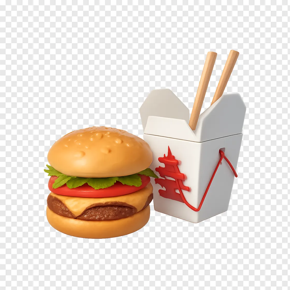 Fast Food Icons PNG Transparent Background
