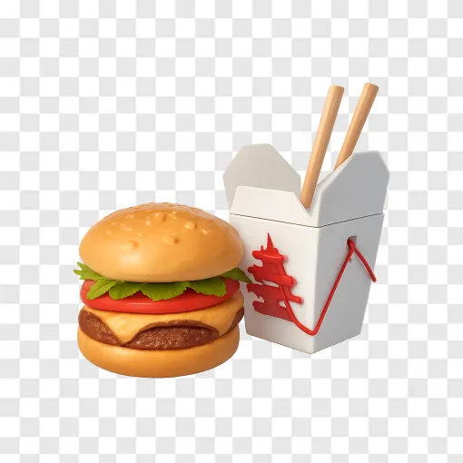 Fast Food Icons PNG Transparent Background