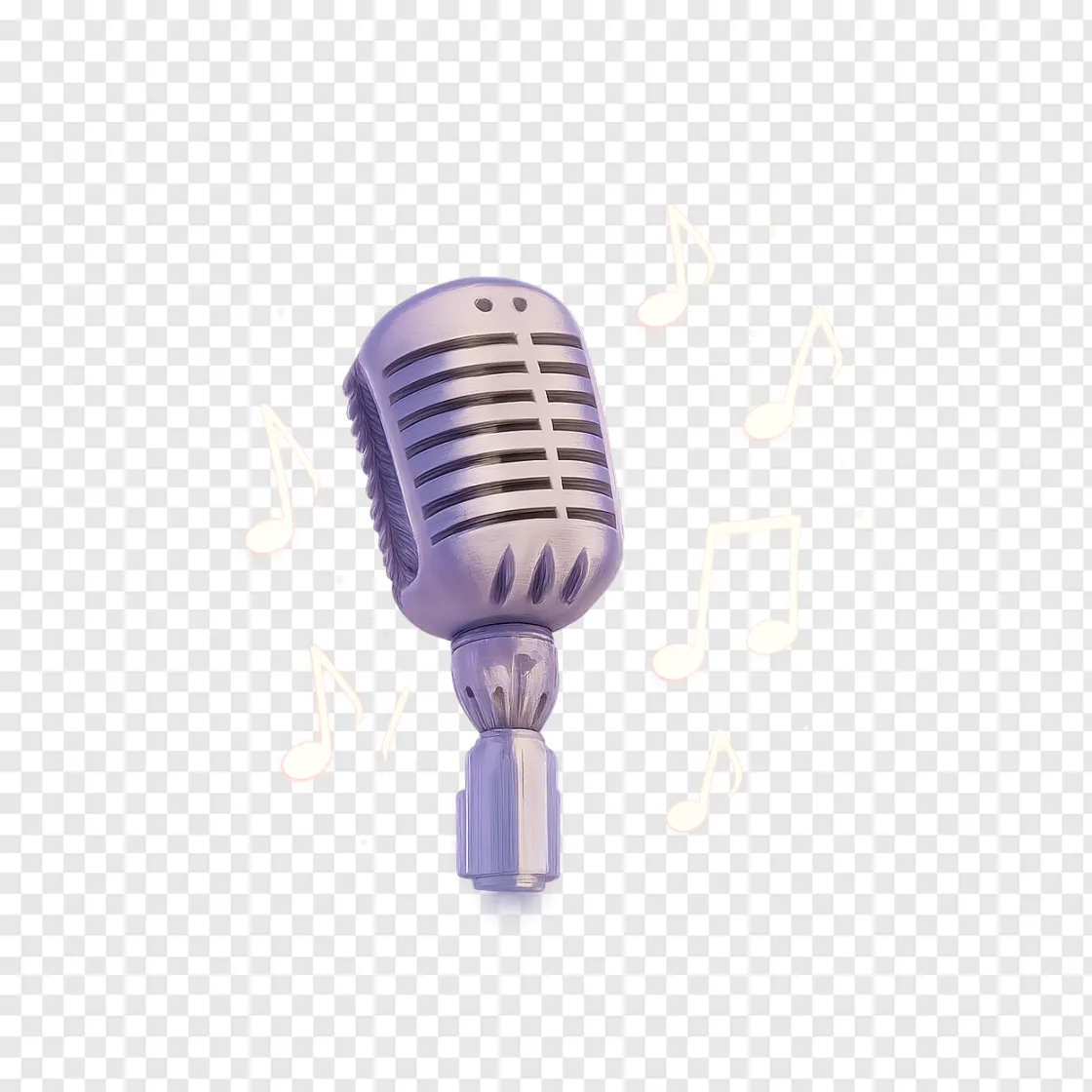 Vintage Microphone Music PNG Free Download