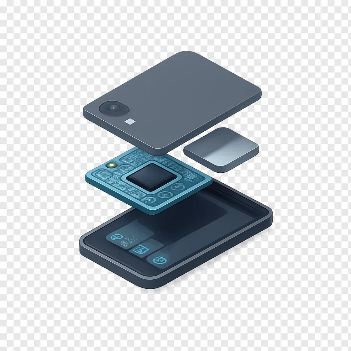 Smartphone Teardown Vector PNG Image