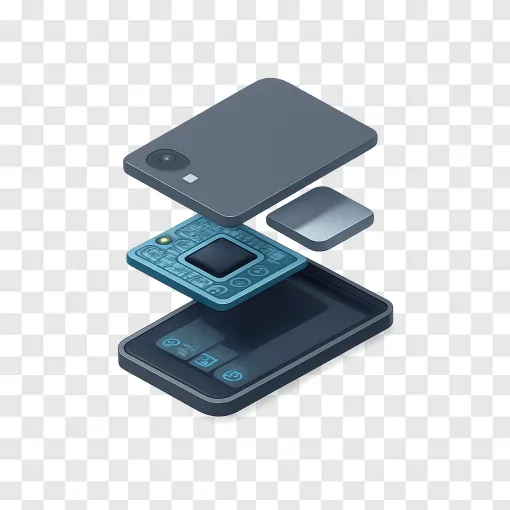 Smartphone Teardown Vector PNG Image