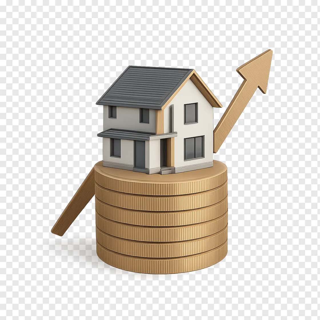 Rising Mortgage Interest Concept PNG Graphic