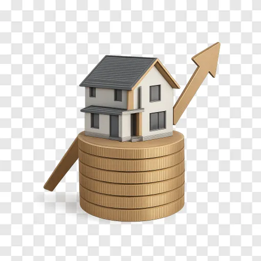 Rising Mortgage Interest Concept PNG Graphic