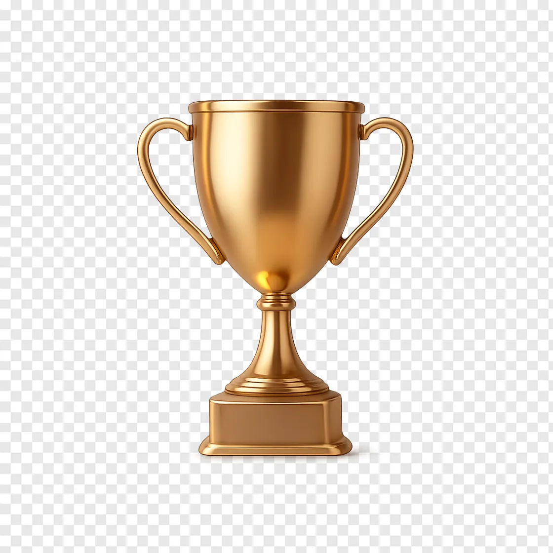 Golden Award Trophy PNG Image For Design