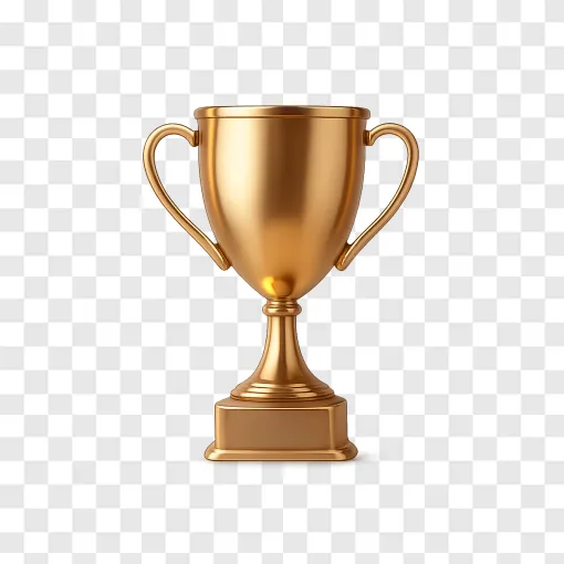 Golden Award Trophy PNG Image For Design