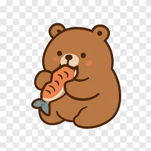 Fat Bear PNG Vector Graphic For Wildlife Lovers