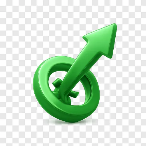 Stock Market Upward Trend Chart PNG Transparent Image