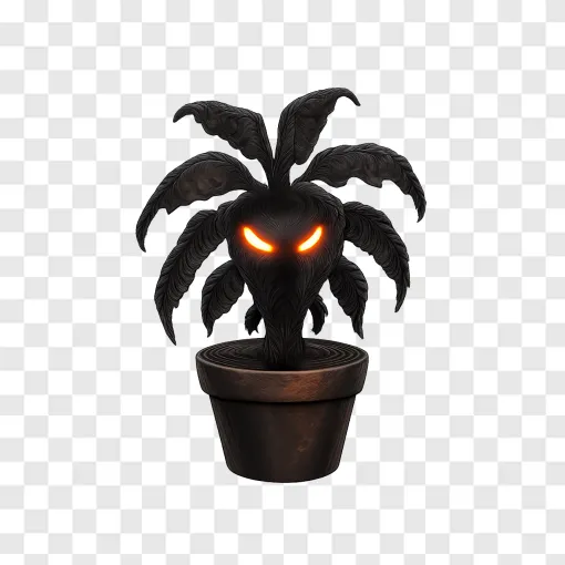 Creepy Horror Plant PNG Asset For Gaming