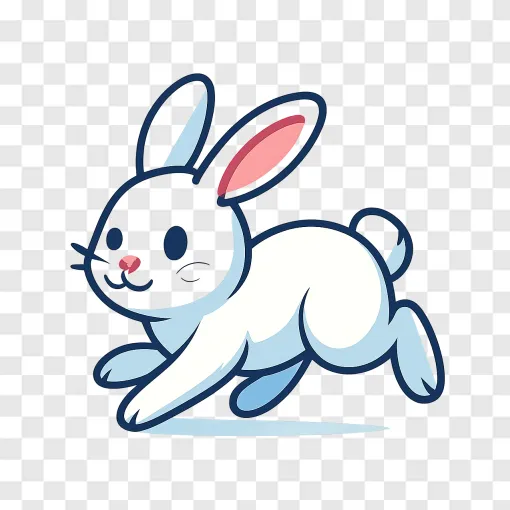 Running Rabbit PNG Transparent Image