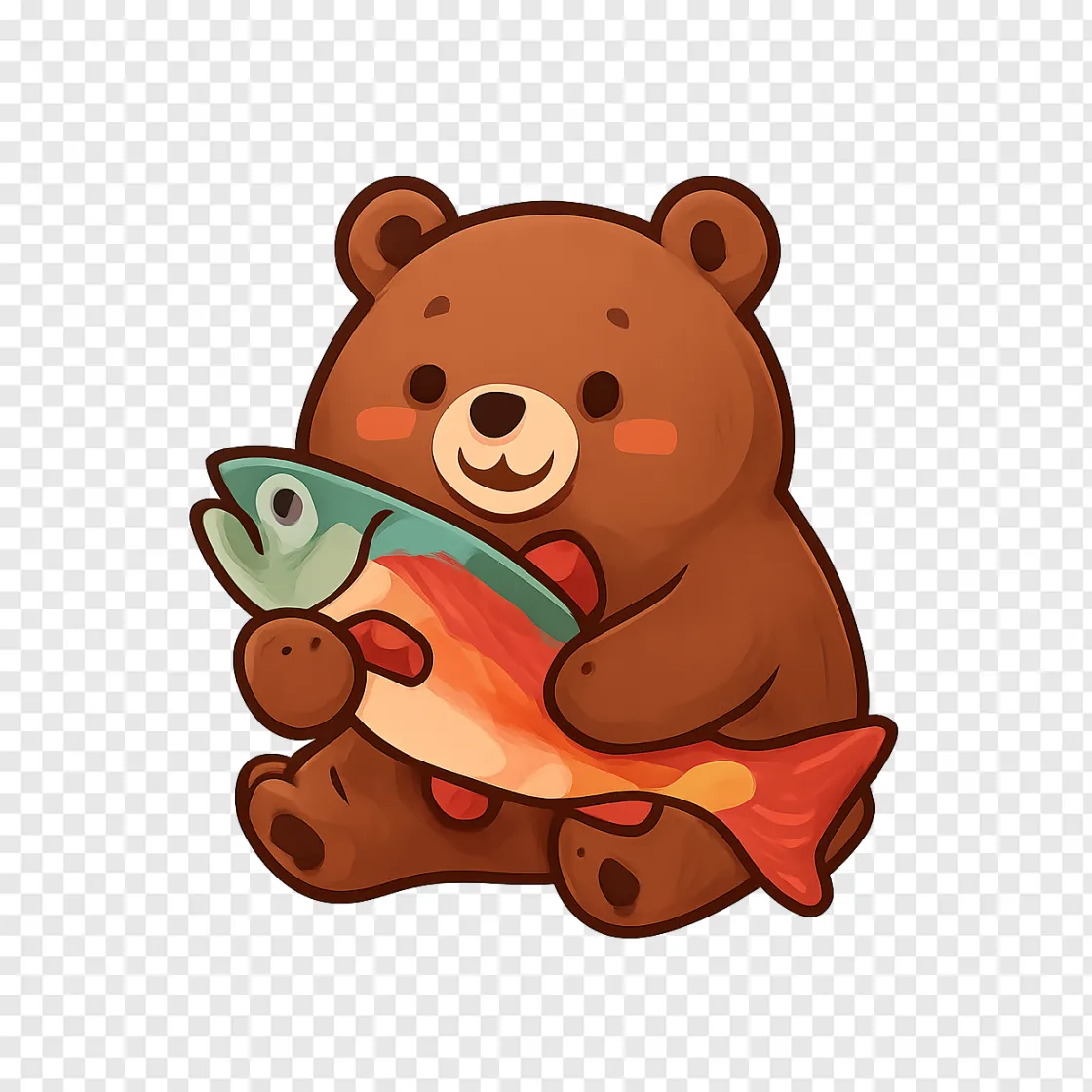 Cute Chubby Fat Bear PNG Image For Nature Lovers