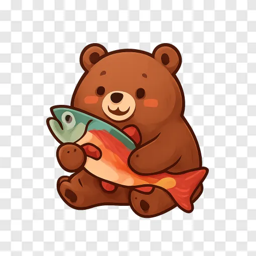 Cute Chubby Fat Bear PNG Image For Nature Lovers