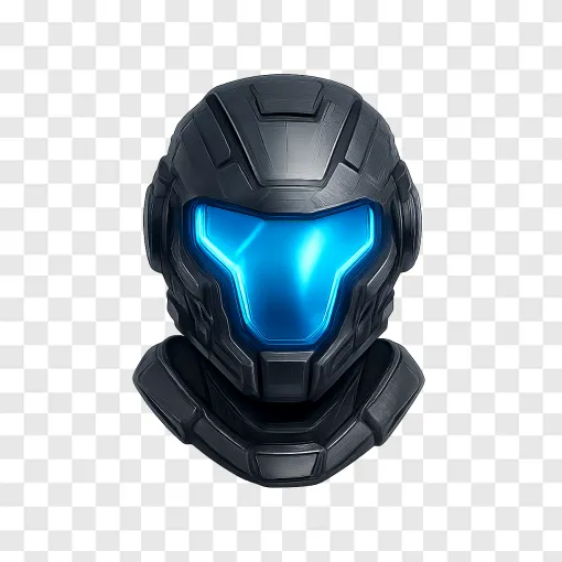 Futuristic Sci-Fi Gaming Helmet PNG For Content Creators