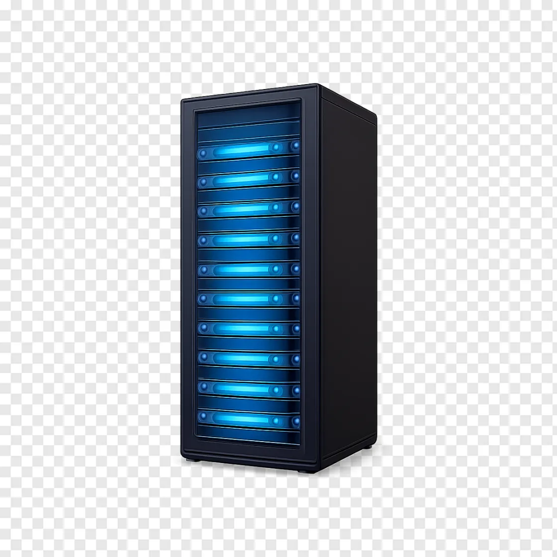 Data Center Server Rack PNG Transparent Background