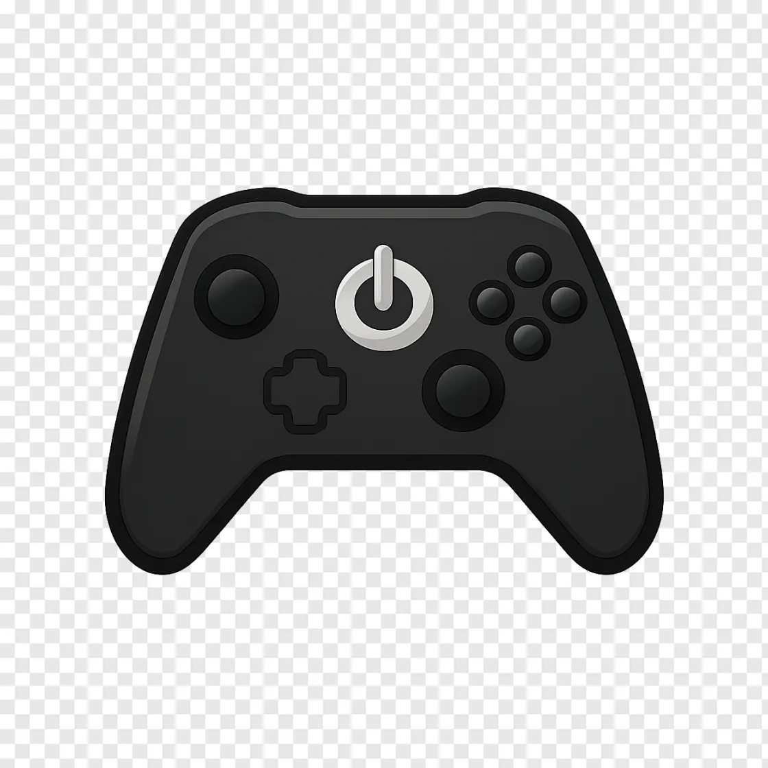 Black PS5 Controller PNG Transparent Image
