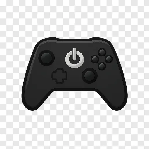 Black PS5 Controller PNG Transparent Image