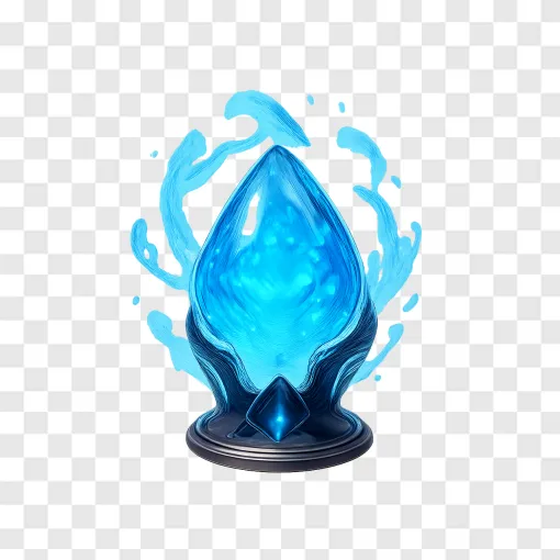 Mystical Water Spirit Gemstone PNG Transparent Image