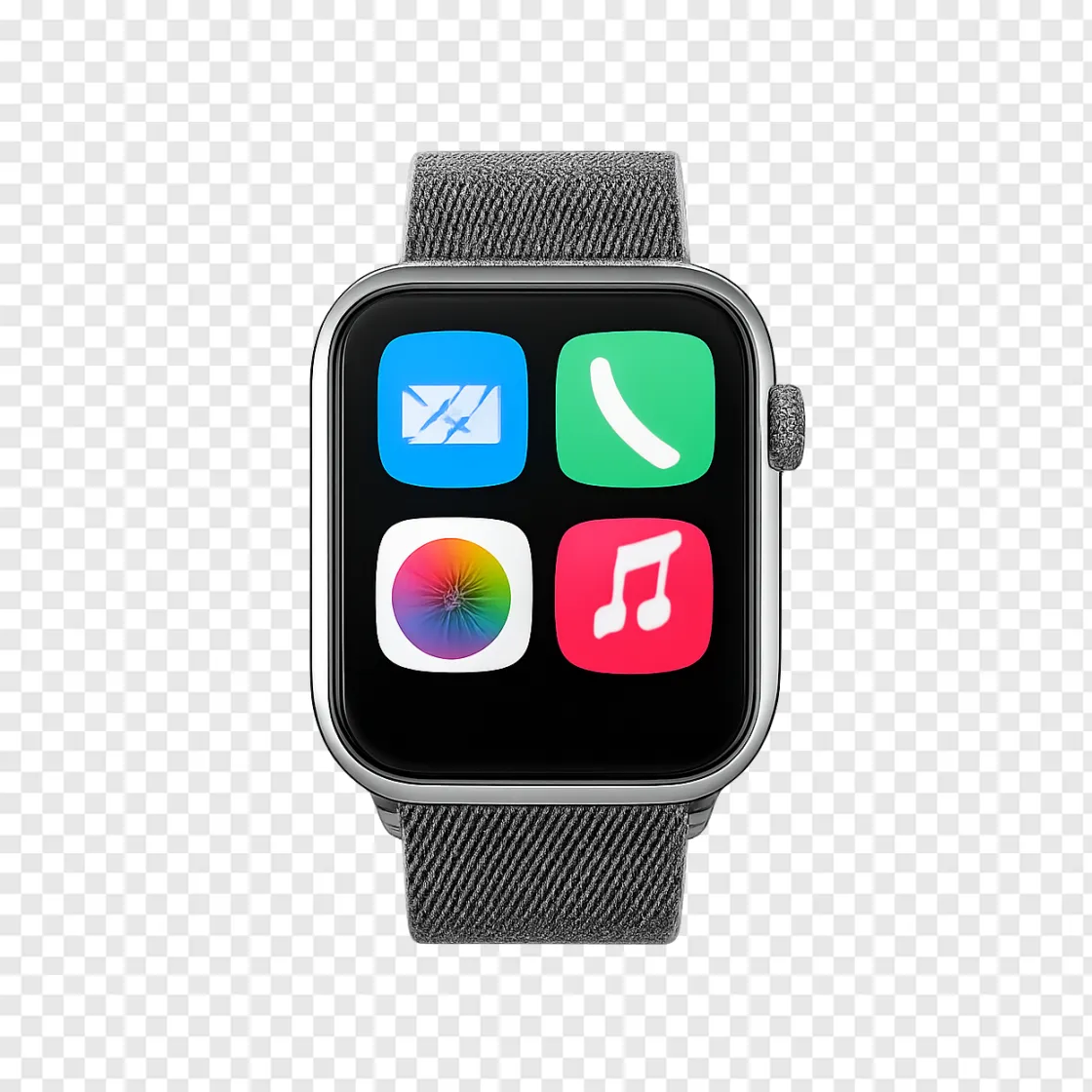Smartwatch App Switcher Interface PNG