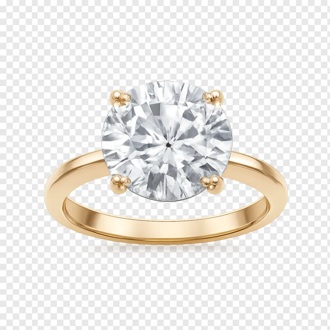 Diamond Engagement Ring PNG Transparent Image