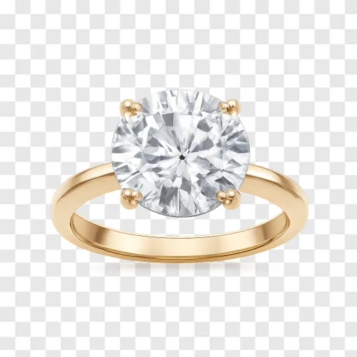Diamond Engagement Ring PNG Transparent Image