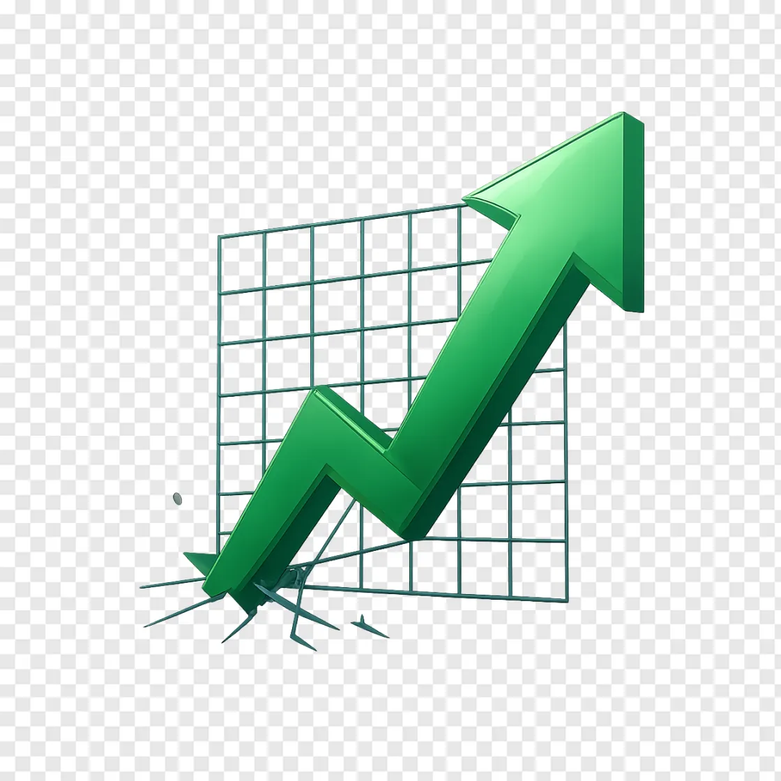 Stock Market Growth Arrow PNG