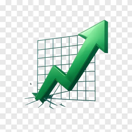 Stock Market Growth Arrow PNG