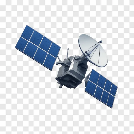 Satellite PNG Transparent Image For Tech And Space Projects