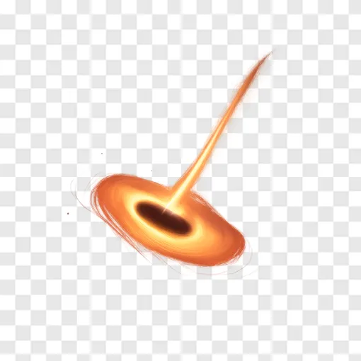 Supermassive Black Hole Plasma Jet PNG Image