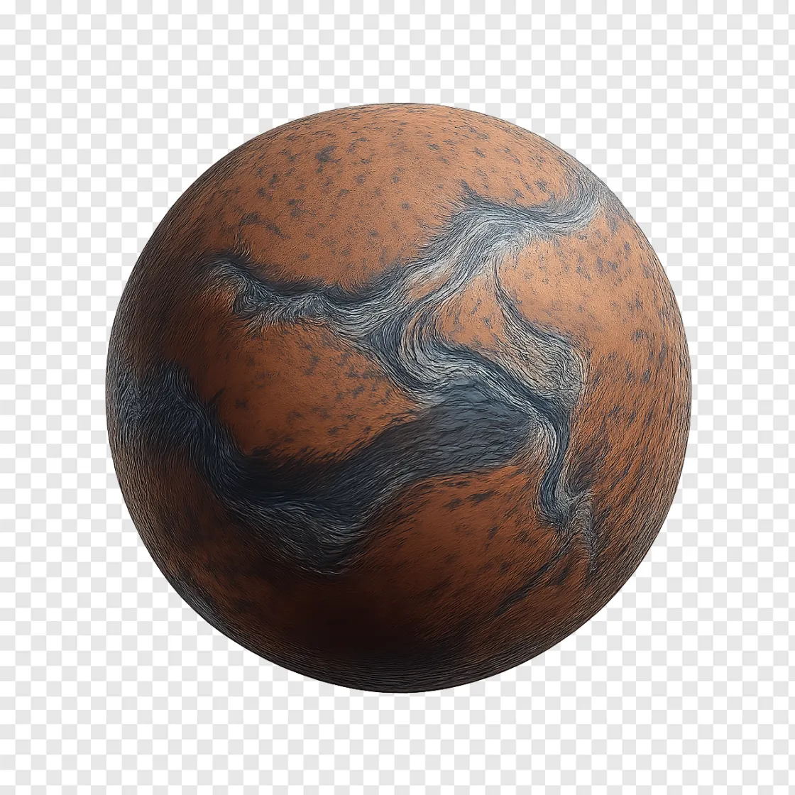 Mars Planet With Water PNG Transparent Image