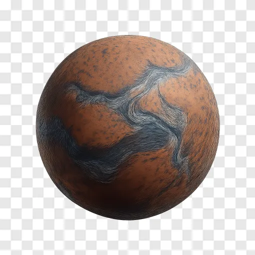 Mars Planet With Water PNG Transparent Image