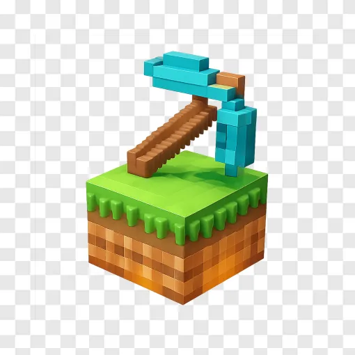 Minecraft Pickaxe PNG Transparent Background