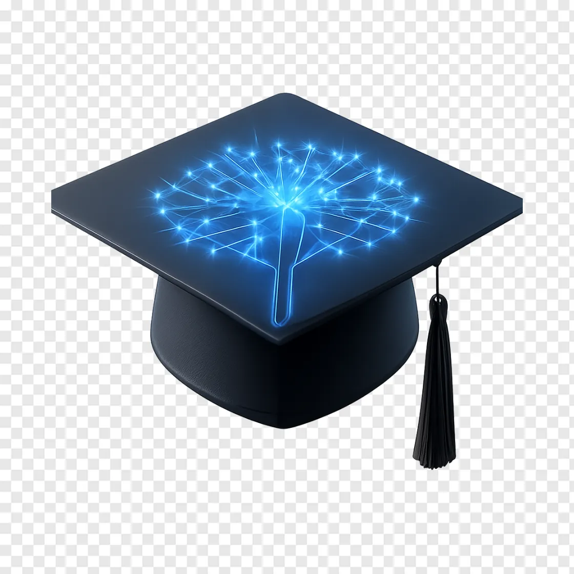 AI Education Graduation Cap PNG