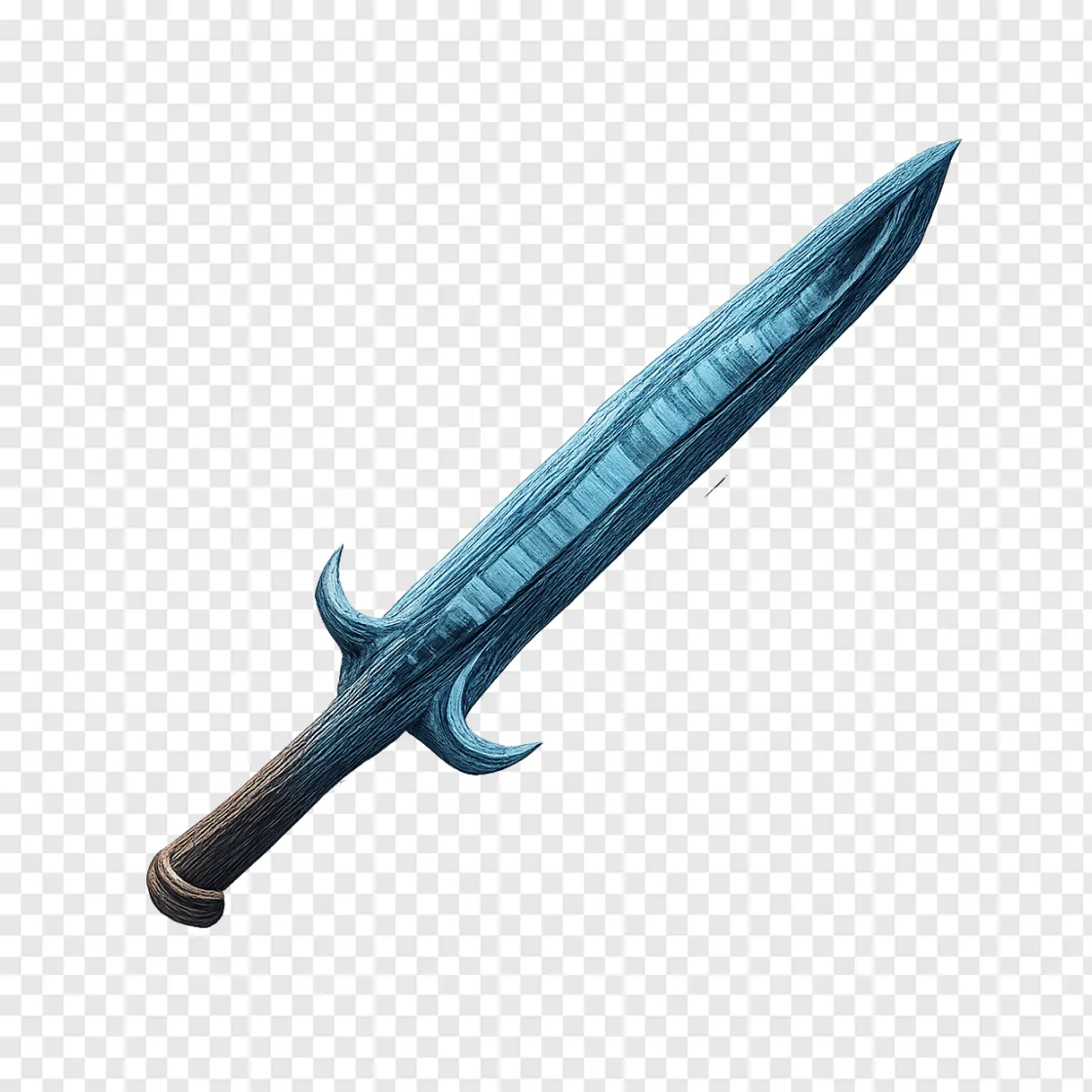 Epic Fantasy Gaming Sword PNG Transparent Background