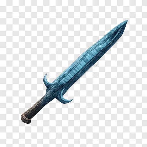 Epic Fantasy Gaming Sword PNG Transparent Background